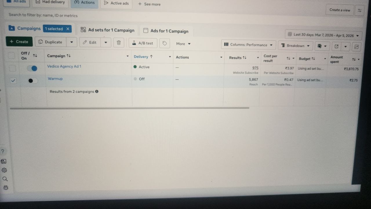 Ad account manager preview