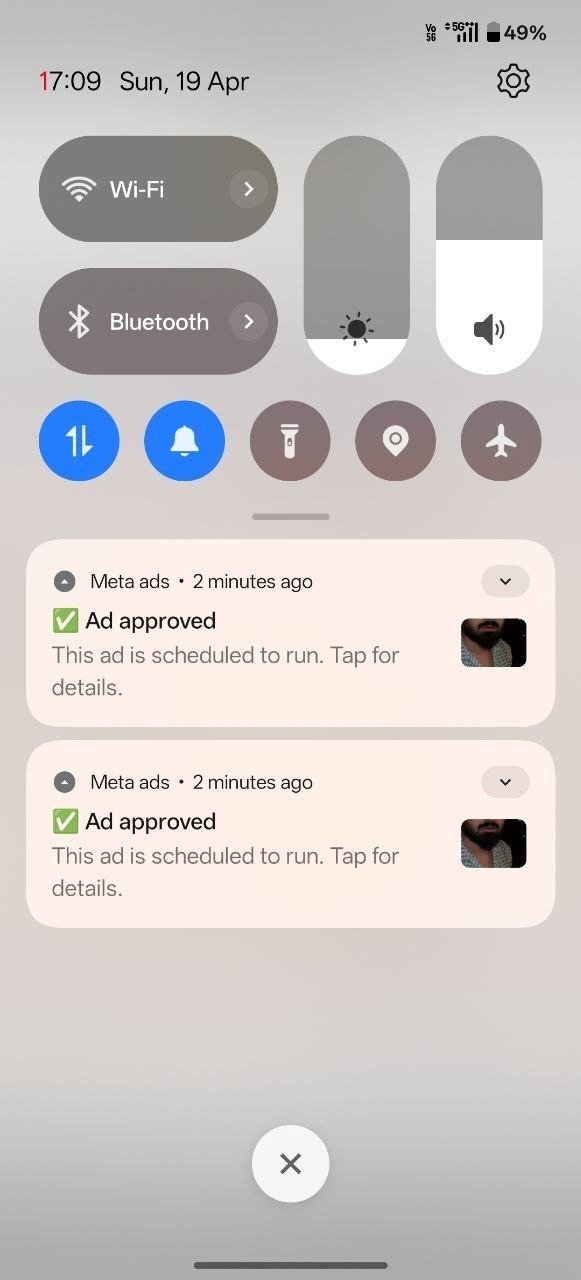 Meta Ads mobile results preview